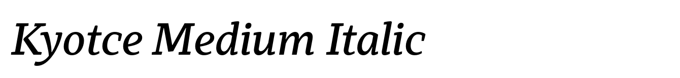 Kyotce Medium Italic